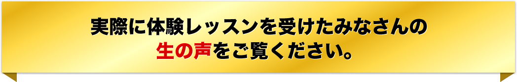 実際に体験レッスンを受けたみなさんの生の声をご覧ください。